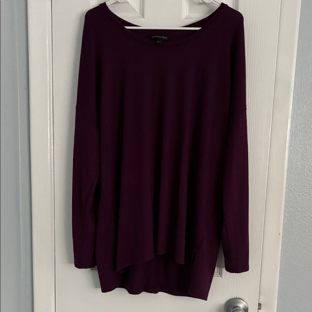 Banana Republic Purple Crew Neck Sweater